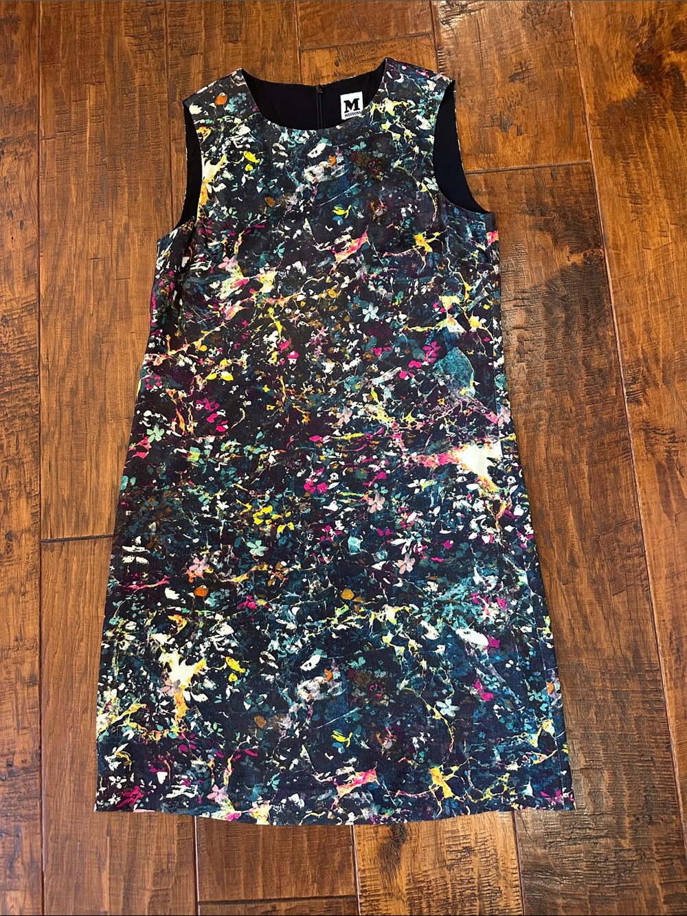 M Missoni Abstract Paint Splatter Sleeveless Shift Dress - Size IT 40 / US 4